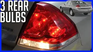 Как заменить задний стоп-сигнал, габаритный фонарь, лампу заднего хода на Chevrolet Impala 2006-2...