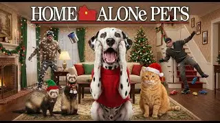 Home Alone Pets (Music Video): Dalmatian, Cat, and Ferret Trap Parody of the Home Alone Movie!
