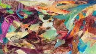 Acrylic Over Conte Crayon for Luminosity - Sedona Journal - Painting Process