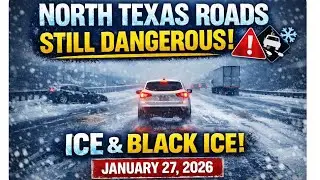 🚨 North Texas Roads STILL Dangerous After Winter Storm | 01/27/26 ❄️🚗75 southbound. 