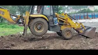 3dx JCB machine backhoe mud loader video mitti level work मिट्टी लेवल का काम