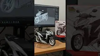 Miniatur AI... prompt and link in comment  #ai #art #miniature #motorcycle