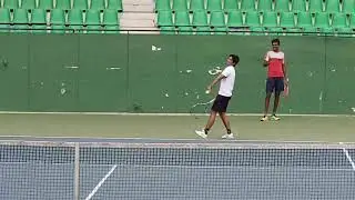 14. Practice session at R B Tennis Academy