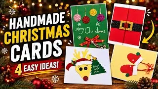 Make 4 Handmade Christmas Cards | Creative Ideas!   |ساخت 