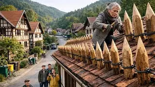Eine Ältere Frau Baut Seltsame Hölzer Aufs Dach – Niemand Versteht Warum, Bis Alles Zu Spät Ist