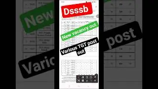 Dsssb New vacancy out/ Dsssb new TGT vacancy out / DSSSB TGT vacancy 2025 #dsssbvacancy