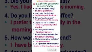 🔥Top 8 Daily Small Talk Questions + Answers for Real Life⚡