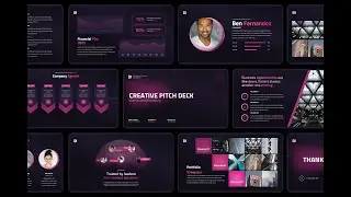 🎥 Creative Pitch Deck PowerPoint Presentation Template 🎉
