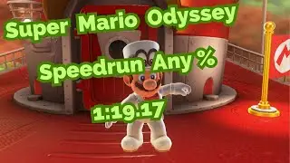 SMO Any % 1:19.17 solo gameplay speedrun super mario odyssey