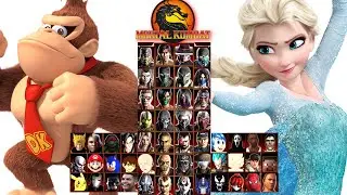 MORTAL KOMBAT 9 | ELSA & DONKEY KONG | EXPERT TAG LADDER | GAMEPLAY (4K60FPS)