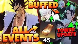 *NEW* 45 FREE LIMITED PULLS! GIN, YACHIRU & BYAKUYA *BUFFED* & TOWER UPDATE! | Bleach Soul Resonance