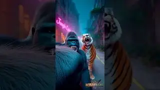 Gorilla Vs Tiger Rap Battle #WildFlowTV #AnimalRap #FunnyShorts
