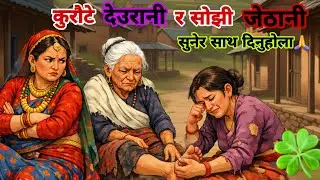 कुरौटे देउरानी र सोझी जेठानी(सासुलाई उचाल्नु सम्म उचालीन) नेपाली लोककथा।।Nepali Lok Katha 🍀🍀🍀