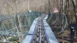 Riding Alpine Coaster Wilderness Run in Sugar Mountain, NC (Boone Mountains)