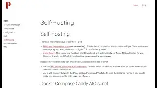 Installiamo piped! (youtube senza pubblicit&agrave;) - docker, linux, self hosting