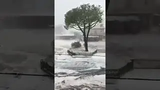 Heavy rainfall and hail accumulation reported in Osimo, Ancona Province, Italy 🇮🇹 (03.08.2025)