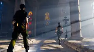 Lara Croft and Kurtis Trent in Castle Kreigler
