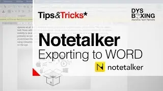 NoteTalker Tips & Tricks |  Notetalker Exporting to Word