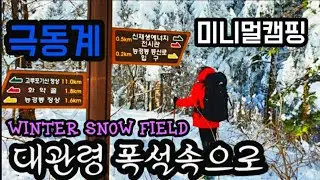 대관령 폭설/적설량?/설원을 누비며/미니멀캠핑/Winter Scene/Healing