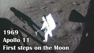 1969 Apollo 11 First steps on the Moon (16mm footage)