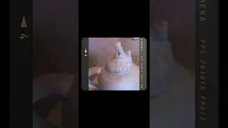 handmade unglazed Clay Apple Teapot with moving Worm and snail on the lid.