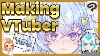 (JP/EN) Drawing and Rigging a commission VTuber model: Face and Body Angles!