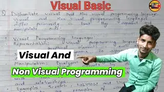 04 - Visual Basic - Differentiate Between Visual And Non Visual Programming Language #visualbasic