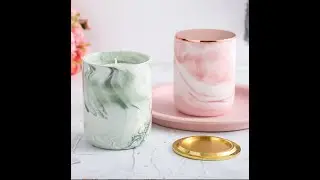 DIY Mica Powder Candle Concrete Vessel #concretevessel #diycandlejars