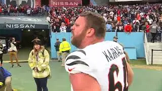 Titans fans CURSED OUT by Bengals lineman Ted Karras, f-bombs shouted at stands in Nissan Stadium