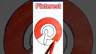 Pinterest logo drawing #stisfying #art #pinterest #short #youtubeshorts #shorts