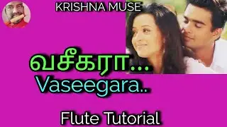 Flute Tutorial/Vaseegara/Tamil Song/Flute Lesson with notation/Hindustani