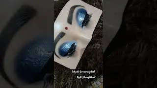 Blue smokey eyes with glitter #eyelook #viral #trending/smokey eye for beginners