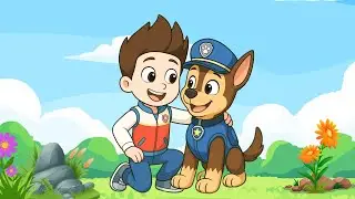 Ryder and Chase drawing from Paw Patrol #shorts #shortsfeed #pawpatrol 