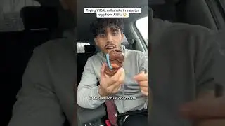 Trying VIRAL milkshake in a easter egg from Aldi🥚😳 #eastereggmilkshake #aldi #fyp #foryou