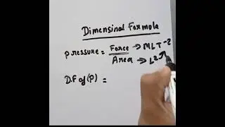 Dimensional formula of pressure with trick #shorts #youtubeshort #navbodhteacher