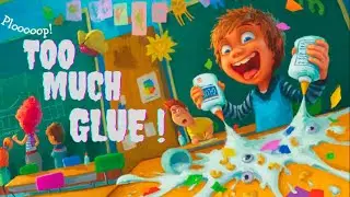 📚Too Much Glue! Read Aloud Kids Storybook.