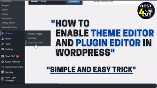 How To Enable Theme Editor And Plugin Editor In WordPress II Theme Editor Not Showing In WordPress