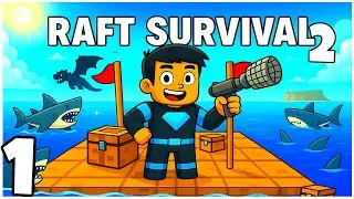 Minecraft  Raft Survival 2 Ep1 - Stranded at Sea