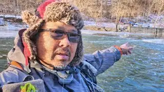 BRUTAL Winter Steelhead Fishing (Frozen River)