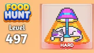Food Hunt Pixel puzzle level 497 walkthrough solution gameplay 