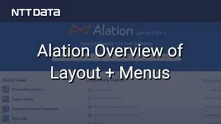 Alation Overview of Layout + Menus - NTT DATA Databytes - Ep 14