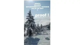 Ignou degree in environmental science  valid or not ? MSCENV IGNOU
