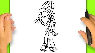 How to Draw Wade from Kick Buttowski | Step by Step Simple and Easy
