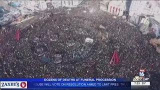 Stampede kills 32 at funeral for Iran general killed by US