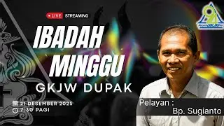 IBADAH MINGGU, 21 DESEMBER 2025. GKJW DUPAK