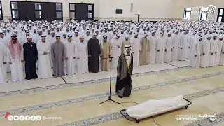 رئيس الدولة وحاكم رأس الخيمة والشيوخ يؤدون صلاة الجنازة على جثمان طحنون بن محمد