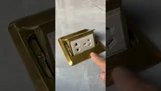an outlet on the floor? If there's a flood, that could be dangerous #electrican #electricaloutlet