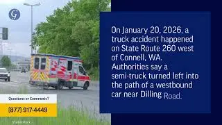 Teen Injured in Truck Accident on SR-260 Near Connell, Washington