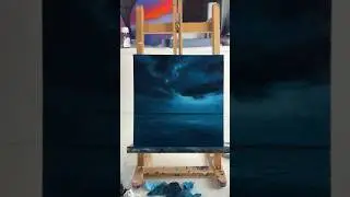 A sad storm painting #painting #oilpainting #oceanwaves