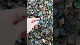 Beautiful teal blue sea glass